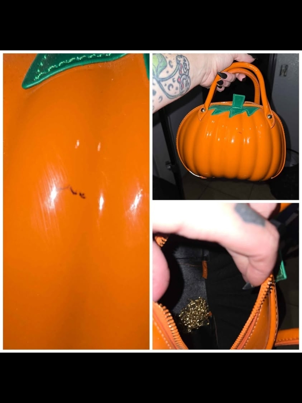 Orange Pumpkin-Shaped Women’s Handbag